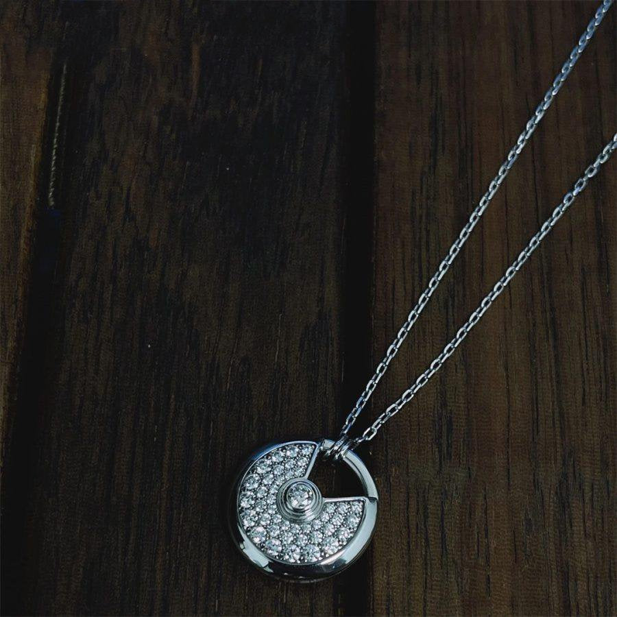 [Okajuri Jewelry]AMULETTE SILVER FULL DIAMOND NECKLACE