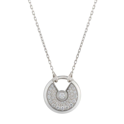 [Okajuri Jewelry]AMULETTE SILVER FULL DIAMOND NECKLACE