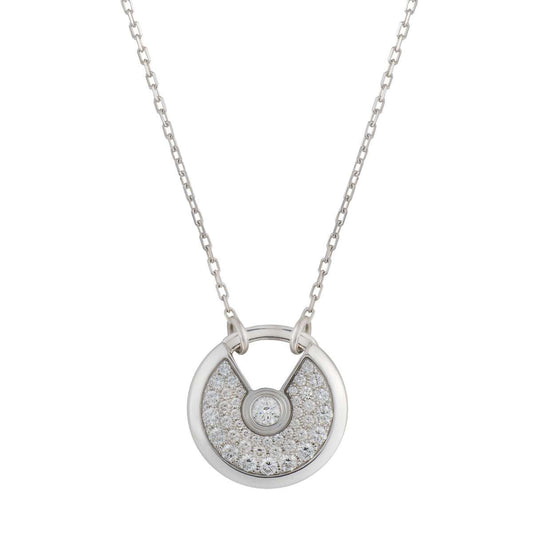 [Okajuri Jewelry]AMULETTE SILVER FULL DIAMOND NECKLACE