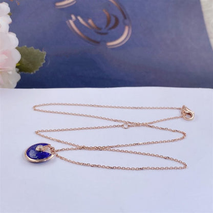 [Okajuri Jewelry]AMULETTE ROSE GOLD AGATE NECKLACE