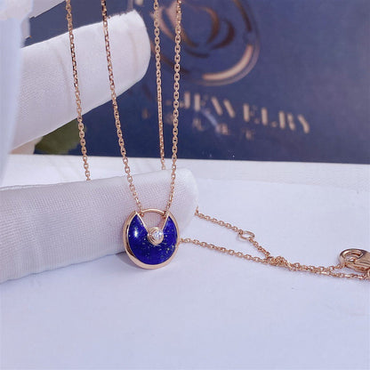 [Okajuri Jewelry]AMULETTE ROSE GOLD AGATE NECKLACE