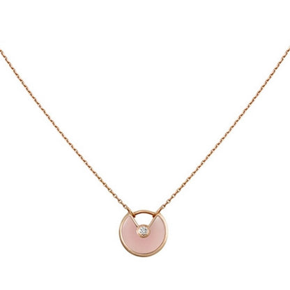 [Okajuri Jewelry]AMULETTE ROSE GOLD PINK MOP NECKLACE