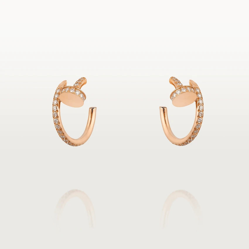 [Okajuri Jewelry]JUSTE EARRINGS 12.75MM PINK GOLD DIAMOND