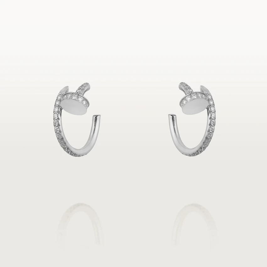 [Okajuri Jewelry]JUSTE EARRINGS 12.75MM SILVER DIAMOND