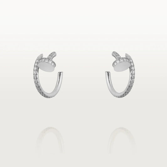 [Okajuri Jewelry]JUSTE EARRINGS 12.75MM SILVER DIAMOND