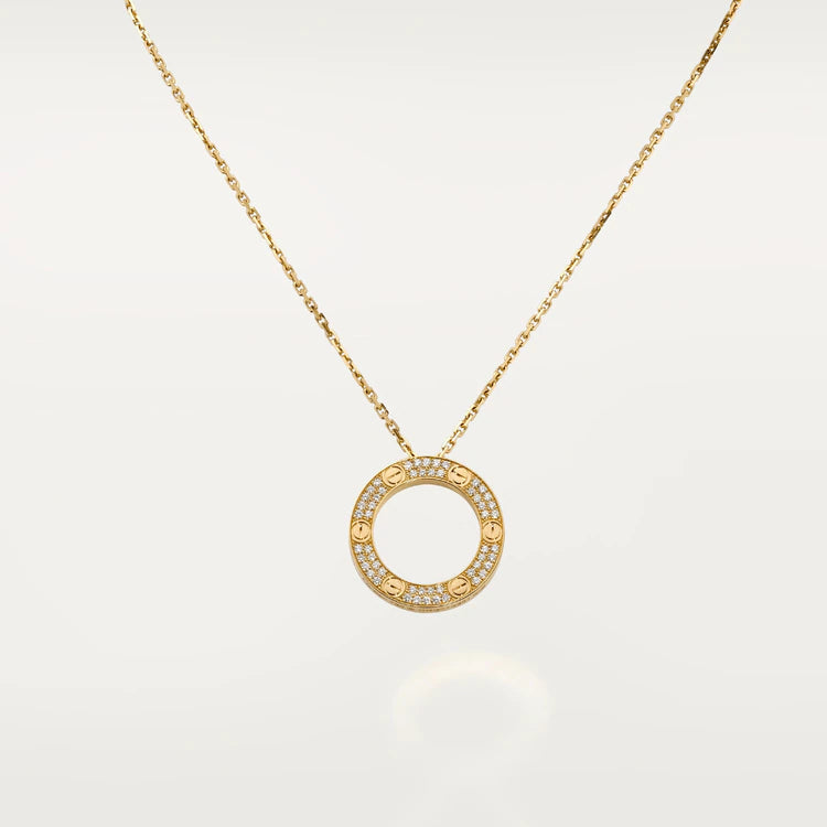 [Okajuri Jewelry]LOVE NECKLACE ADJUSTABLE ROSE GOLD