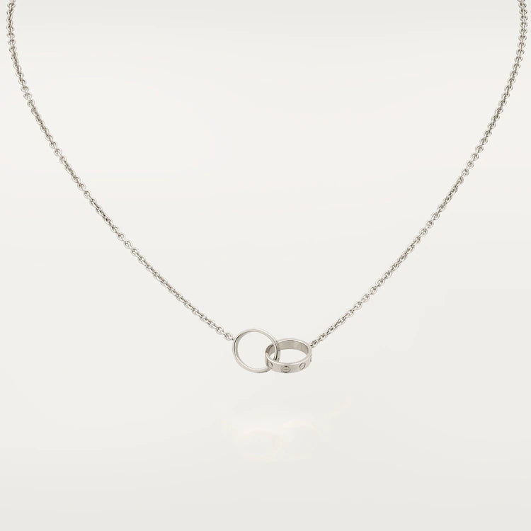 [Okajuri Jewelry]LOVE NECKLACE PINK GOLD AND SILVER