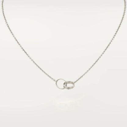 [Okajuri Jewelry]LOVE NECKLACE PINK GOLD AND SILVER