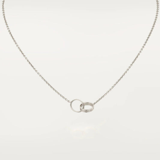 [Okajuri Jewelry]LOVE NECKLACE PINK GOLD AND SILVER