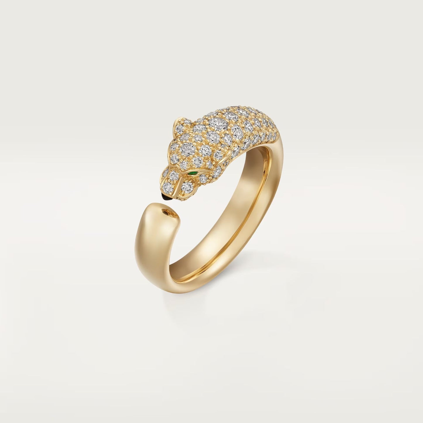 [Okajuri Jewelry] PANTHERE HALF DIAMOND SMALL RING