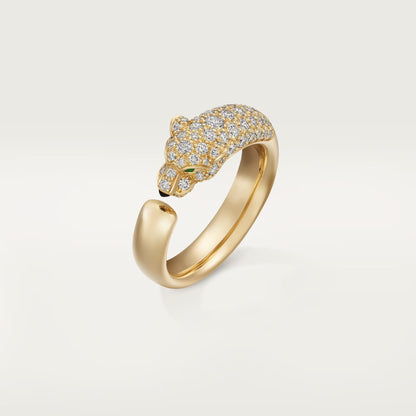 [Okajuri Jewelry] PANTHERE HALF DIAMOND SMALL RING