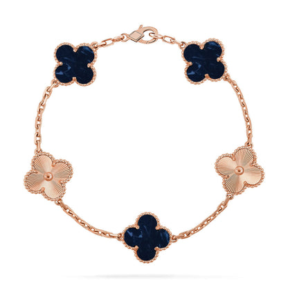 [Okajuri Jewelry]CLOVER 5 MOTIF PIETERSITE BRACELET COLLECTION