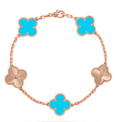 [Okajuri Jewelry]  CLOVER 5 MOTIF TURQUOISE BRACELET COLLECTION