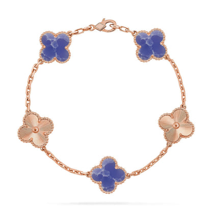 [Okajuri Jewelry] CLOVER 5 MOTIF BLUE VEINS BRACELET COLLECTION