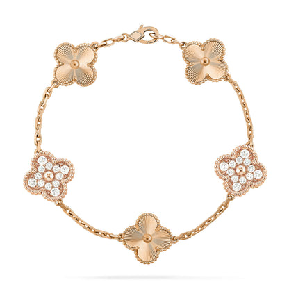 [Okajuri Jewelry]  CLOVER 5 MOTIF LASER BRACELET COLLECTION