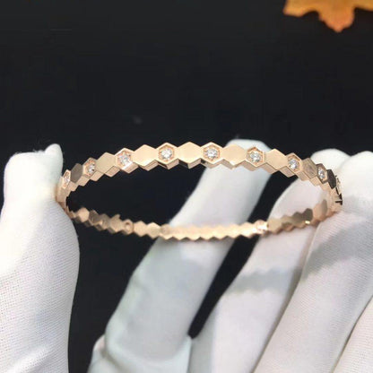 [Okajuri Jewelry]BEE LOVE PINK GOLD DIAMOND BRACELET