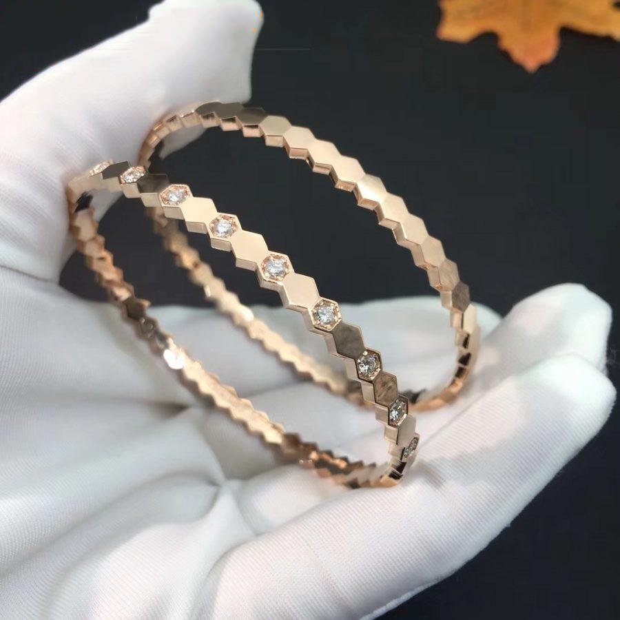 [Okajuri Jewelry]BEE LOVE PINK GOLD DIAMOND BRACELET