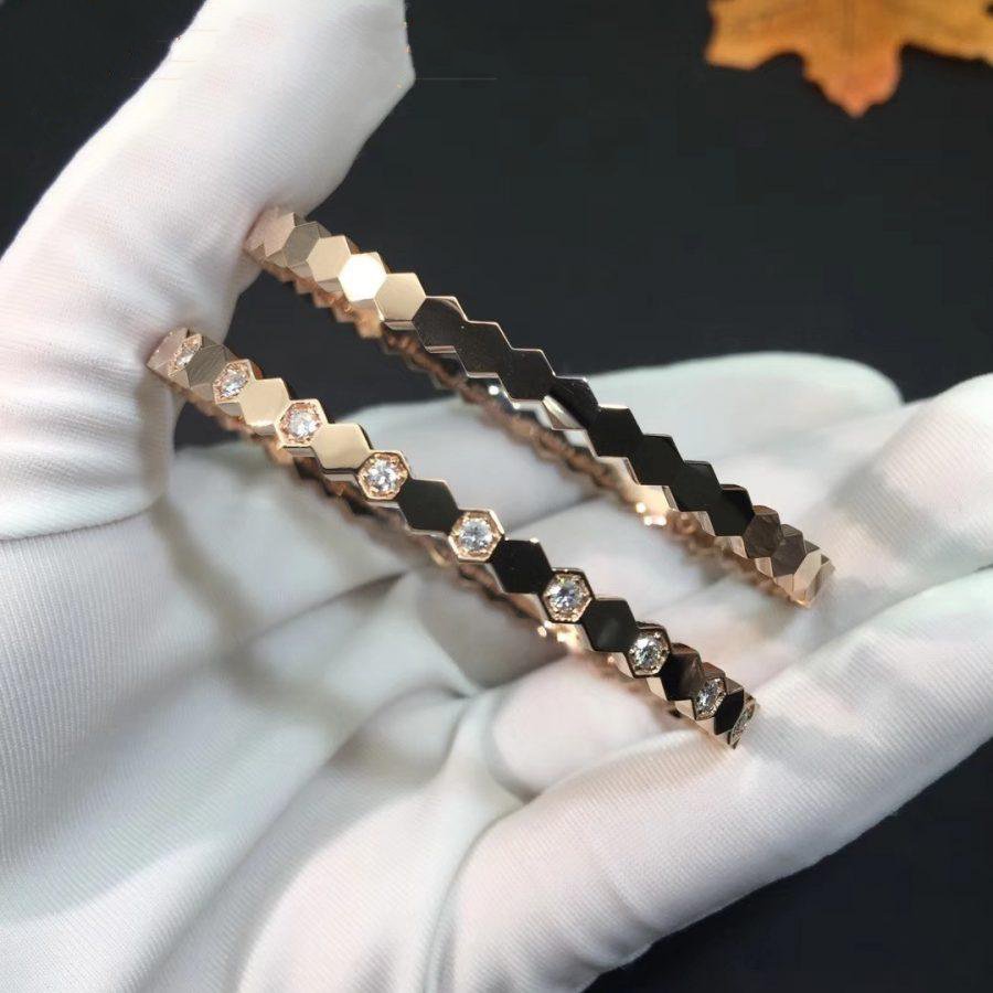 [Okajuri Jewelry] BEE LOVE PINK GOLD DIAMOND BRACELET