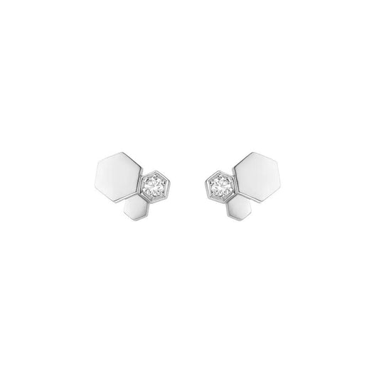[Okajuri Jewelry]BEE LOVE SILVER DIAMOND EARRINGS