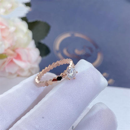 [Okajuri Jewelry]BEE LOVE RING PINK GOLD 1 DIAMOND