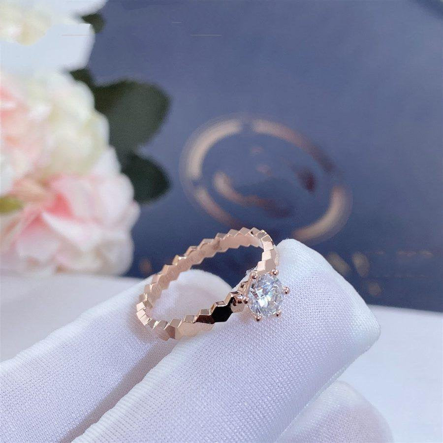 [Okajuri Jewelry]BEE LOVE RING PINK GOLD 1 DIAMOND
