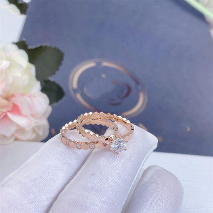 [Okajuri Jewelry]BEE LOVE RING PINK GOLD 1 DIAMOND