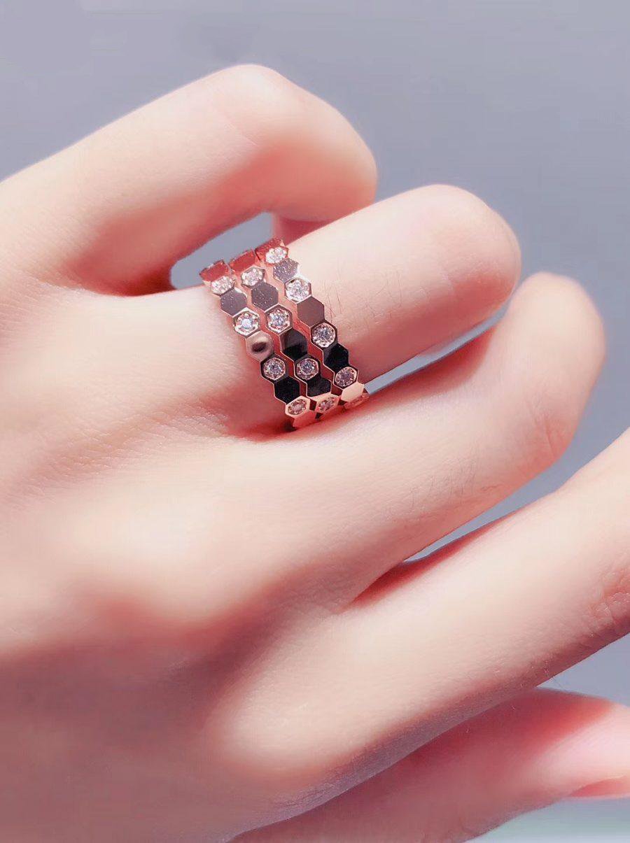 [Okajuri Jewelry]BEE LOVE RING PINK GOLD DIAMOND