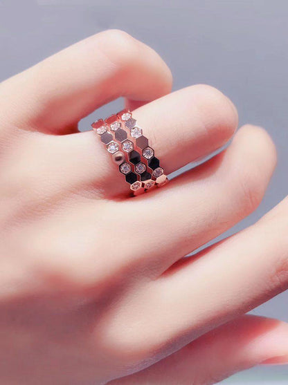 [Okajuri Jewelry]BEE LOVE RING PINK GOLD DIAMOND