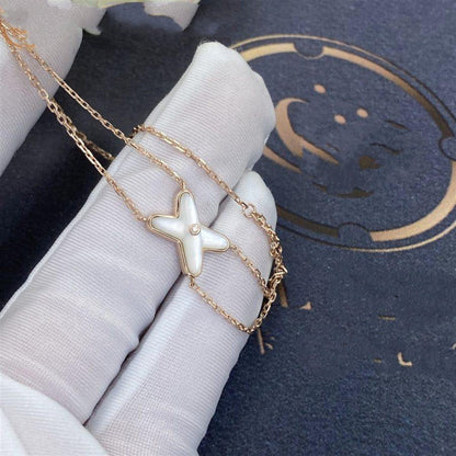 [Okajuri Jewelry]JEUX BRACELET WHITE MOP PINK GOLD 1 DIAMOND