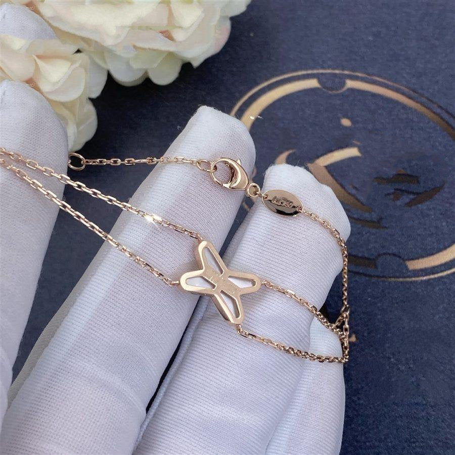 [Okajuri Jewelry]JEUX BRACELET WHITE MOP PINK GOLD 1 DIAMOND