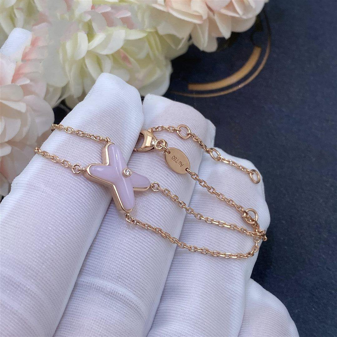 [Okajuri Jewelry]JEUX BRACELET PINK MOP PINK GOLD 1 DIAMOND
