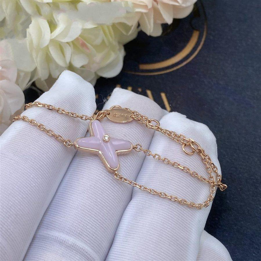[Okajuri Jewelry]JEUX BRACELET PINK MOP PINK GOLD 1 DIAMOND