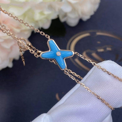 [Okajuri Jewelry]JEUX BRACELET TURQUOISE PINK GOLD 1 DIAMOND