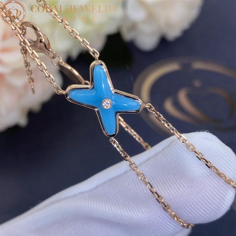 [Okajuri Jewelry]JEUX BRACELET TURQUOISE PINK GOLD 1 DIAMOND