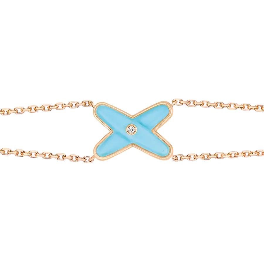 [Okajuri Jewelry]JEUX BRACELET TURQUOISE PINK GOLD 1 DIAMOND