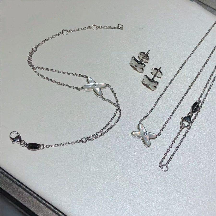 [Okajuri Jewelry]JEUX BRACELET WHITE MOP SILVER 1 DIAMOND