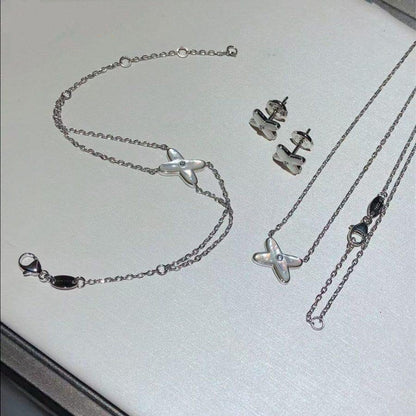 [Okajuri Jewelry]JEUX BRACELET WHITE MOP SILVER 1 DIAMOND