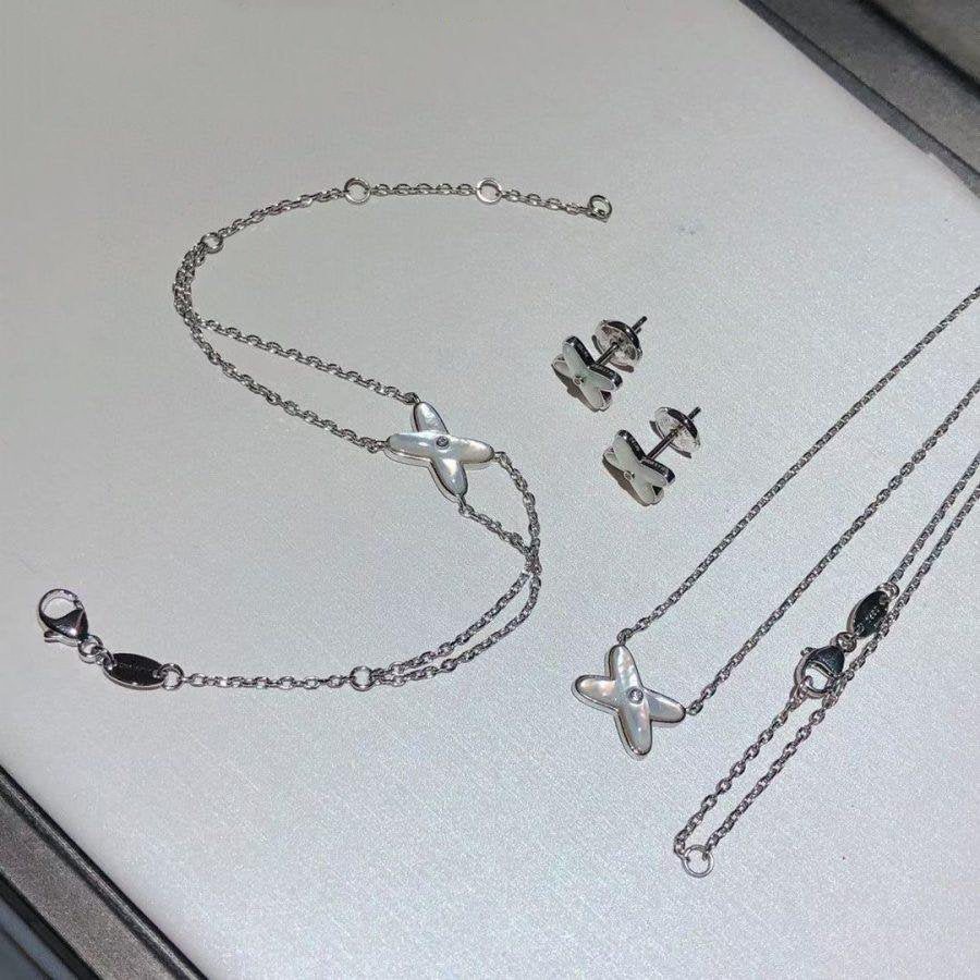 [Okajuri Jewelry]JEUX BRACELET WHITE MOP SILVER 1 DIAMOND