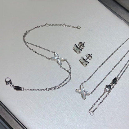 [Okajuri Jewelry]JEUX BRACELET WHITE MOP SILVER 1 DIAMOND