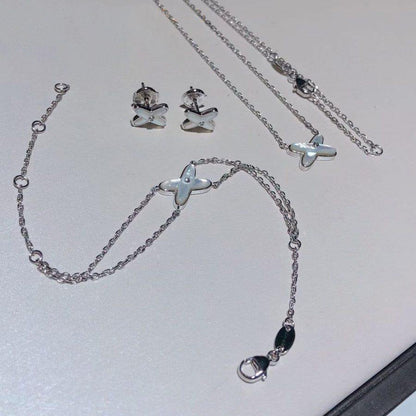 [Okajuri Jewelry]JEUX BRACELET WHITE MOP SILVER 1 DIAMOND