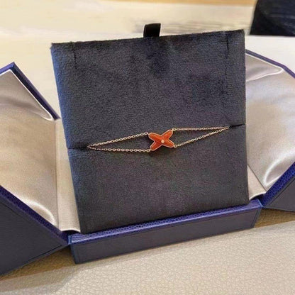 [Okajuri Jewelry]JEUX BRACELET CARNELIAN PINK GOLD 1 DIAMOND