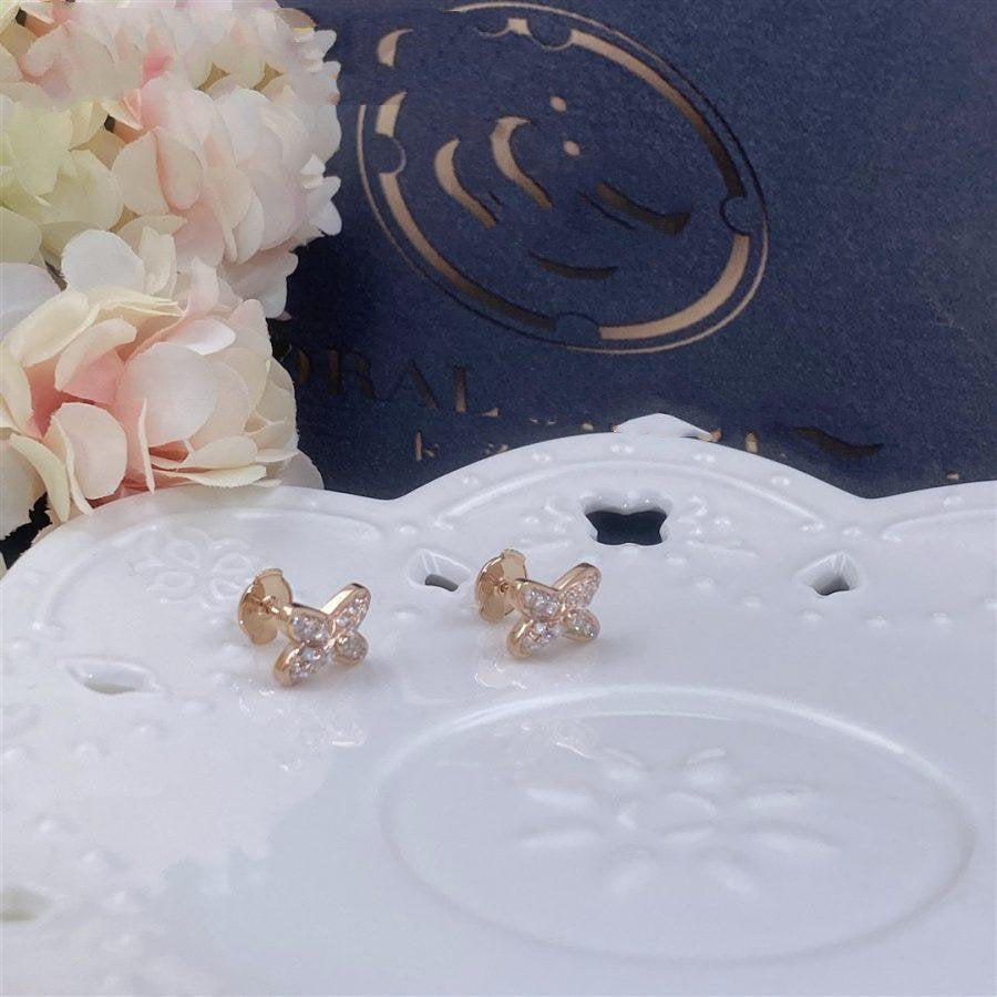 [Okajuri Jewelry]JEUX DE PINK GOLD DIAMOND EARRINGS