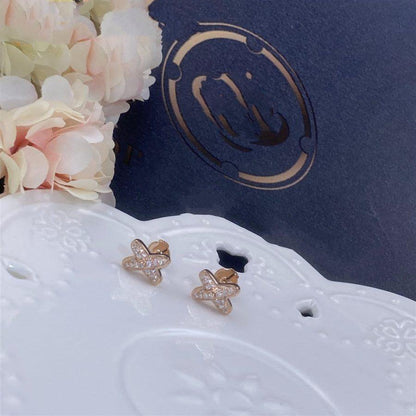 [Okajuri Jewelry]JEUX DE PINK GOLD DIAMOND EARRINGS