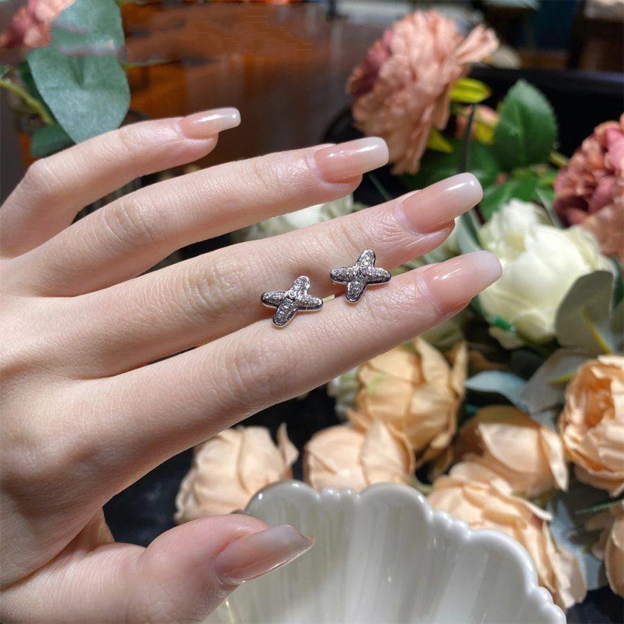 [Okajuri Jewelry]JEUX DE SILVER DIAMOND EARRINGS