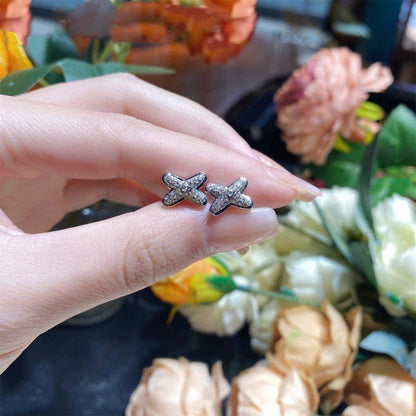 [Okajuri Jewelry]JEUX DE SILVER DIAMOND EARRINGS