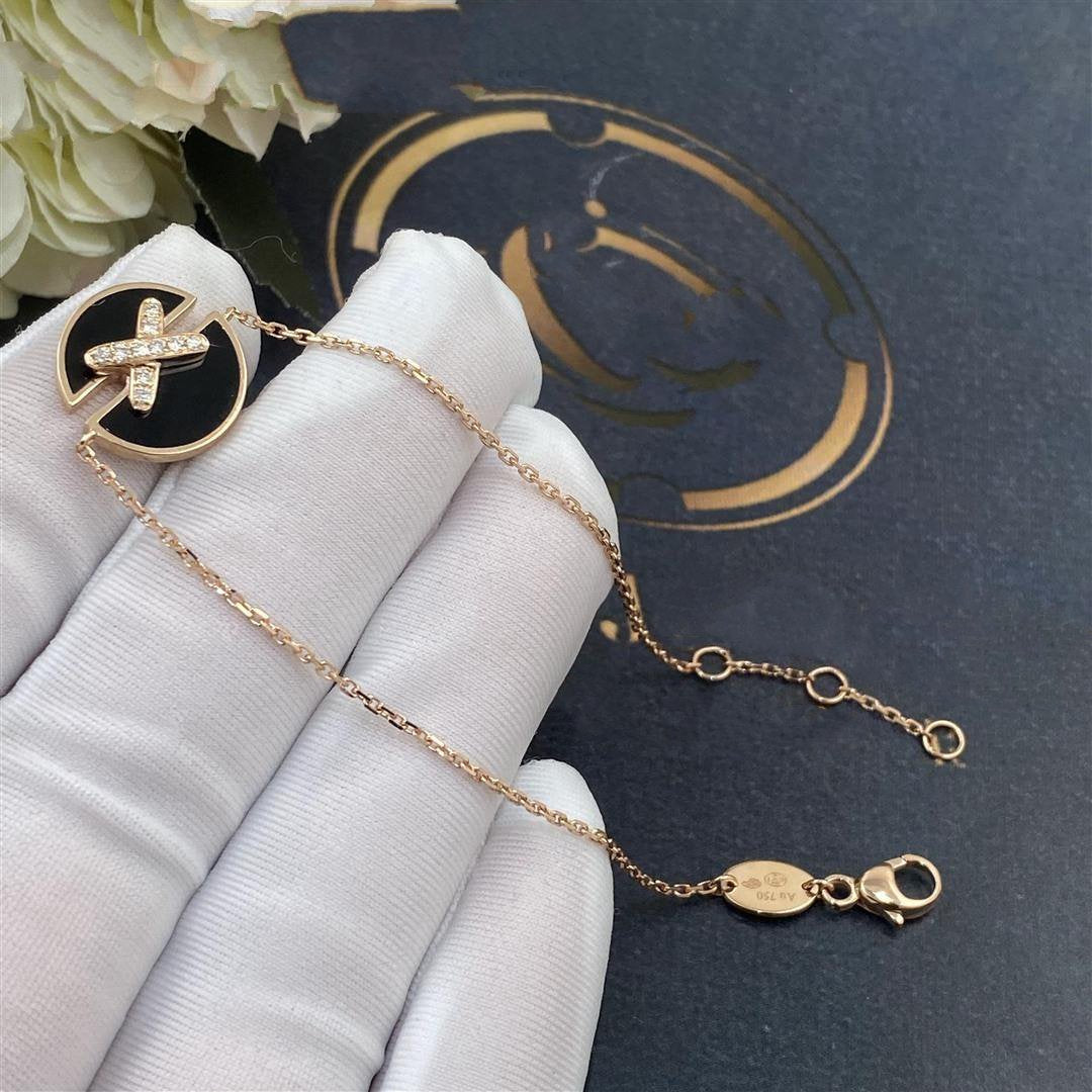 [Okajuri Jewelry]JEUX DE BRACELET ONYX PINK GOLD DIAMOND