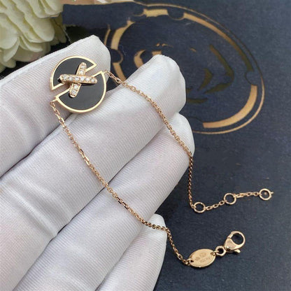 [Okajuri Jewelry]JEUX DE BRACELET ONYX PINK GOLD DIAMOND