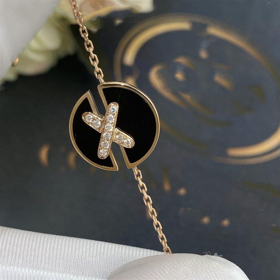 [Okajuri Jewelry]JEUX DE BRACELET ONYX PINK GOLD DIAMOND