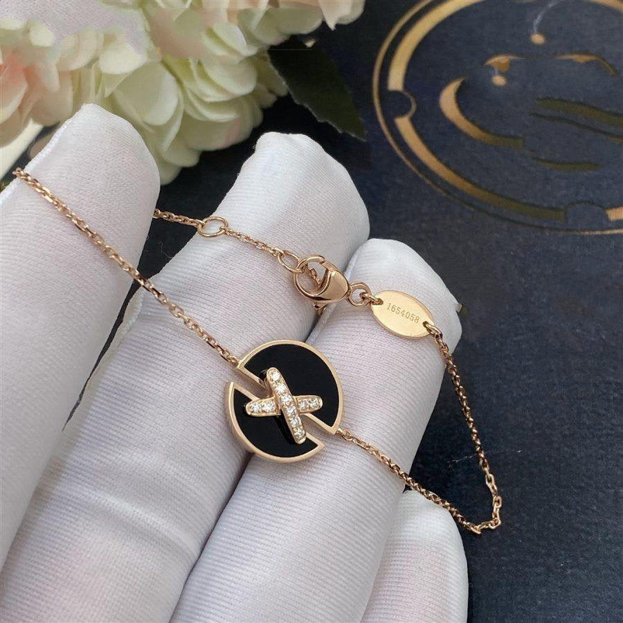 [Okajuri Jewelry]JEUX DE BRACELET ONYX PINK GOLD DIAMOND