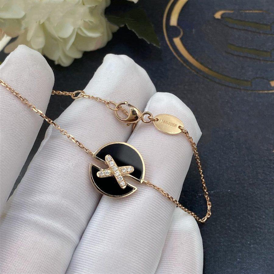 [Okajuri Jewelry]JEUX DE BRACELET ONYX PINK GOLD DIAMOND